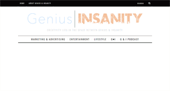 Desktop Screenshot of geniusandinsanity.com